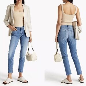 FRAME Le Garcon Cropped Faded Boyfriend Jeans in Bixby Sz 30